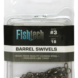 Fishtech  Barrel swivels #3 (18 per pack)