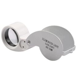 40X Portable Folding Magnifier Loupe - Illuminated Magnifier