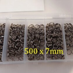 7mm Split Rings Value Pack of 500 - MeanFish