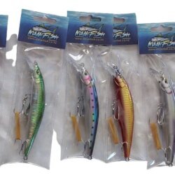 Meanfish 45gm Sinking Minnow 120mm with 3D Eyes