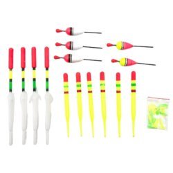 1 set (15Pcs) Vertical Buoy Sea Fishing Floats Assorted Size for Most Type of Angling